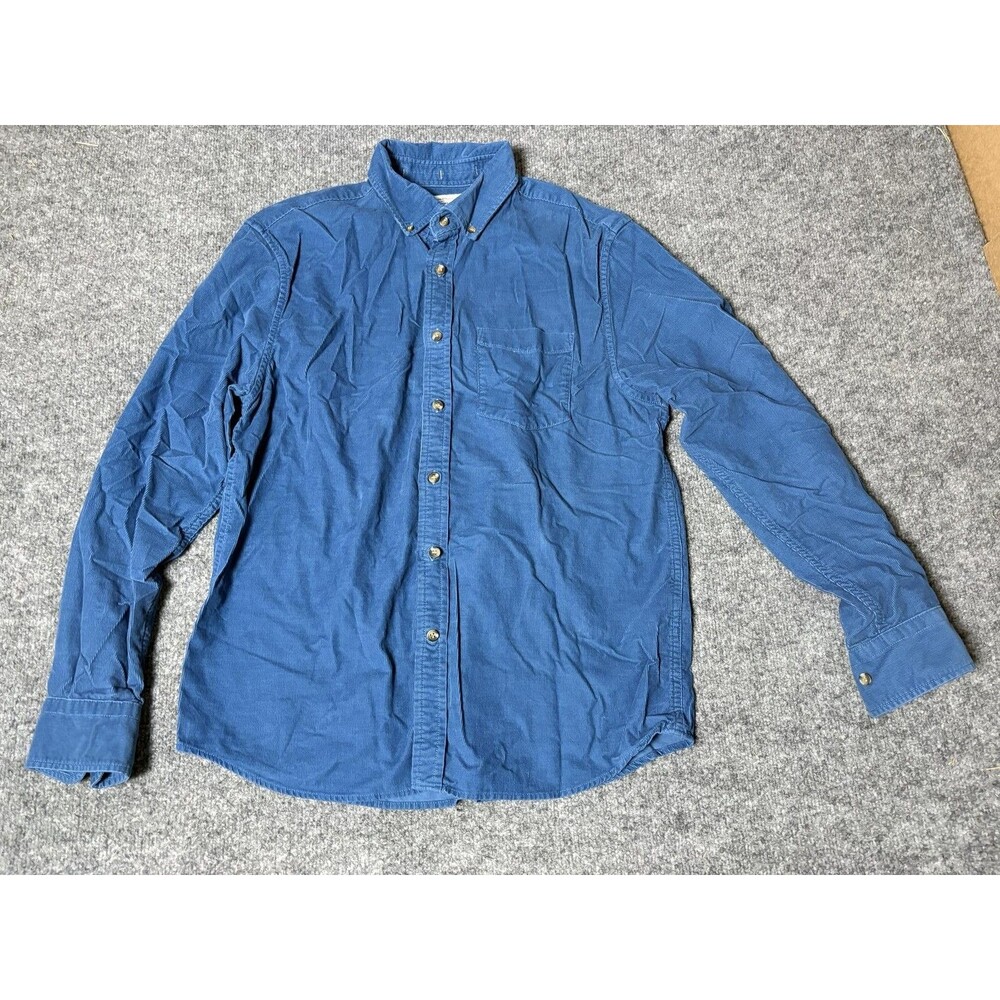 Banana Republic Shirt Mens M Blue Long Sleeve Corduroy Button-Down Slim Casual